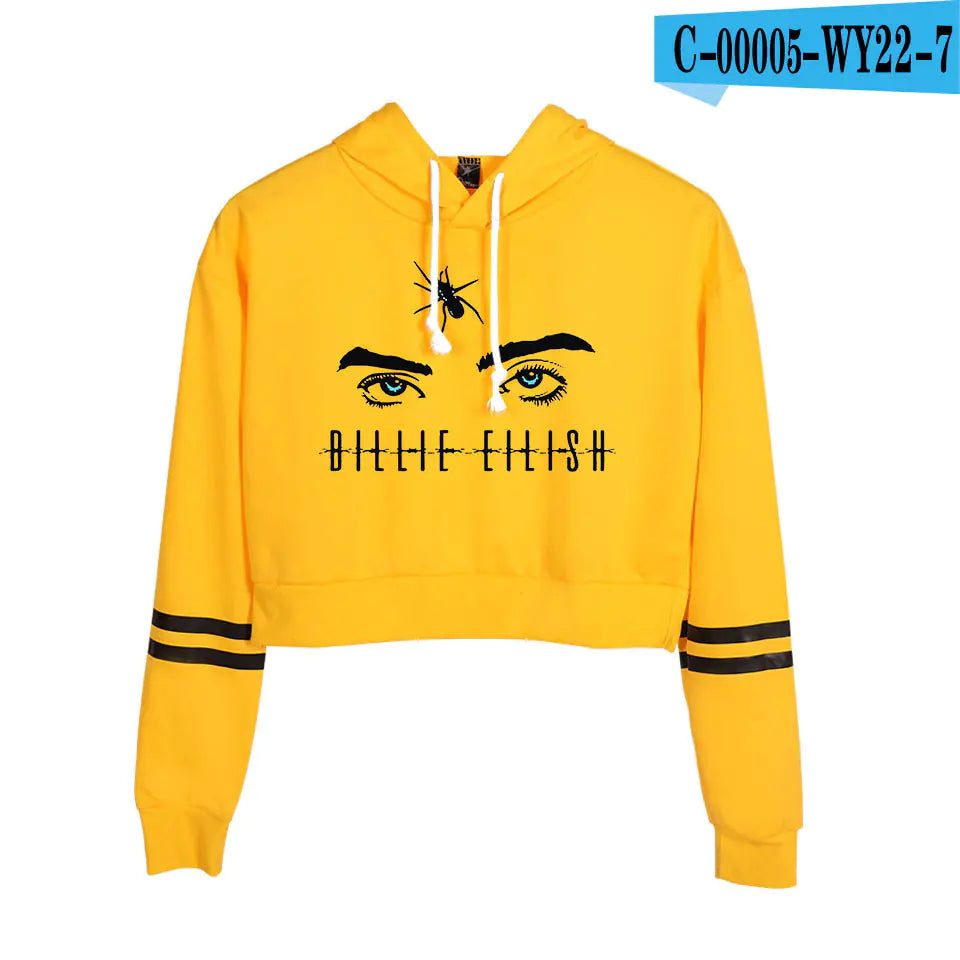 Singer Hoodie Crop Top Series for Women