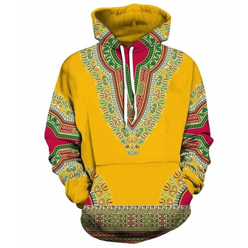 African Folk 3D Printed Hoodie for Men and Women