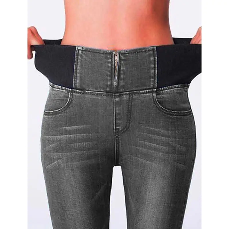 High Waist Slim Fit Women's Jeans Leggings