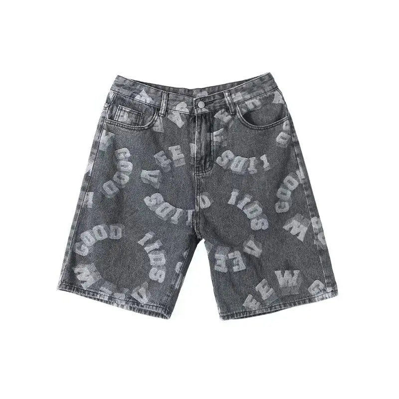 2023 Men's Korean Style Loose Denim Shorts