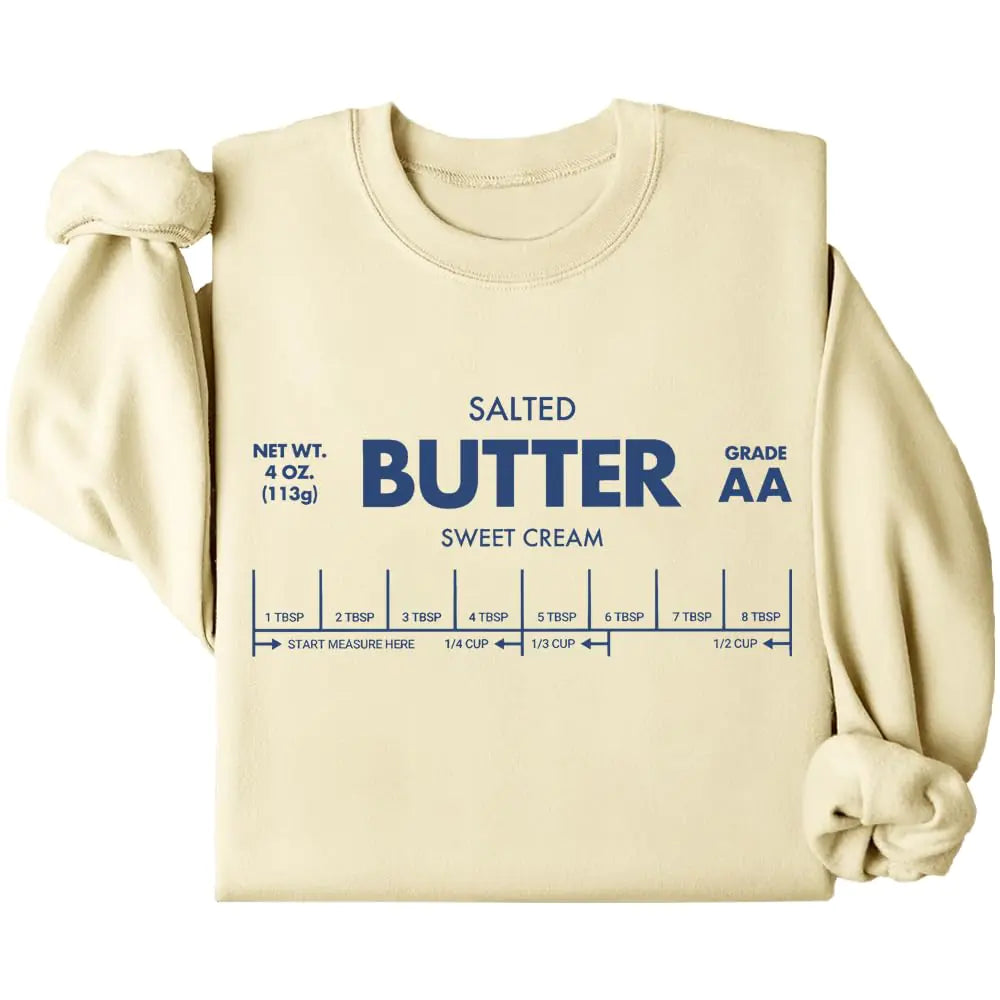 DarkJoy Salted Butter Sweatshirt Salted Butter Shirt Butter Sweatshirt Butter Shirt Salted Butter Sweet Cream Sweatshirt