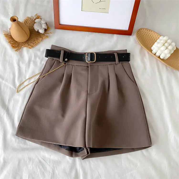 A-line Wide Leg Casual Women's Shorts Pants