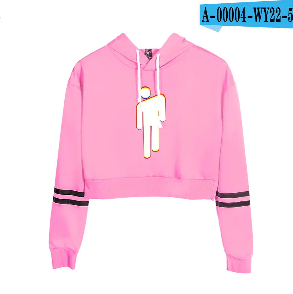 Singer Hoodie Crop Top Series for Women