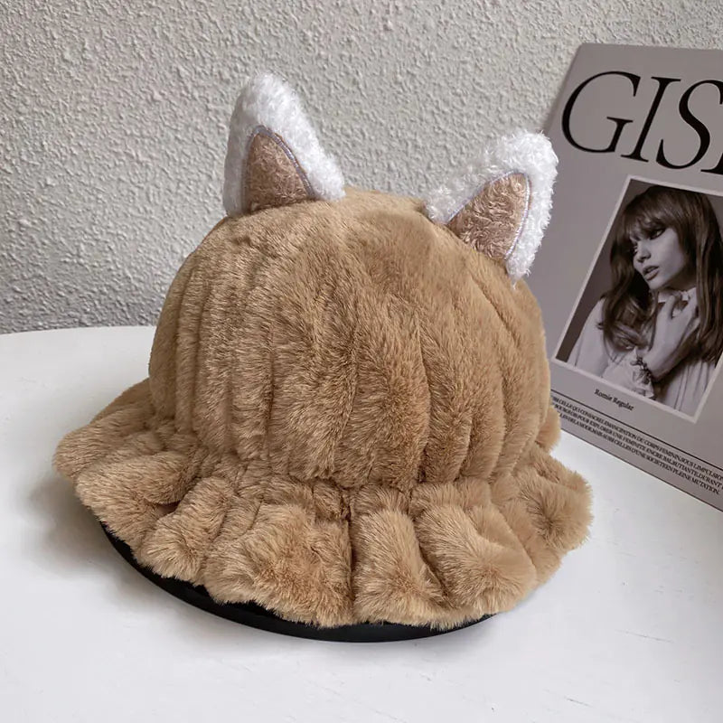 Cute Women's Hat with Ears for Warmth and Style