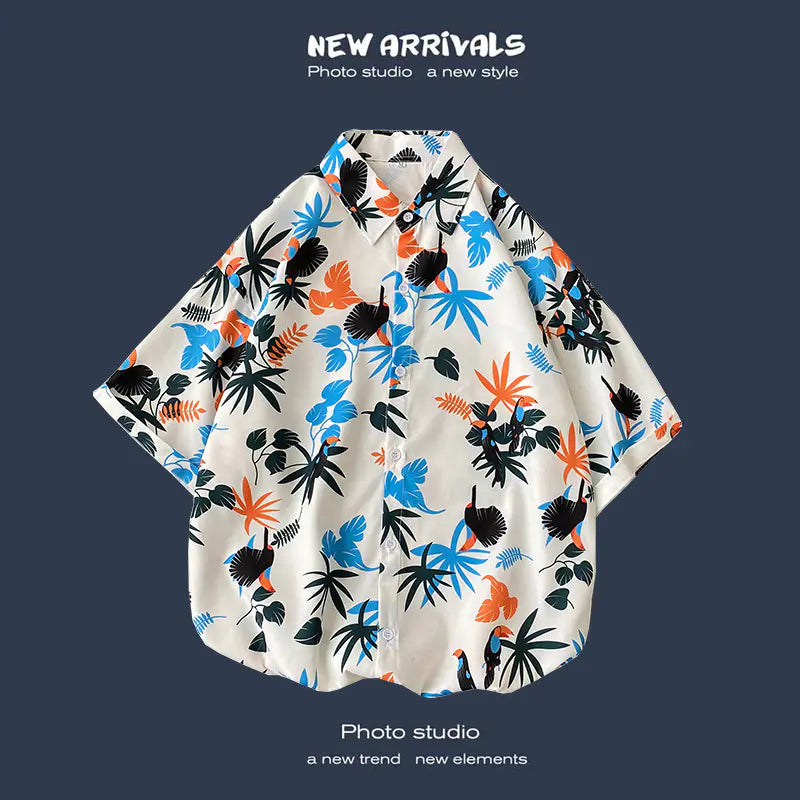 Chic Vintage Print Long Sleeve Shirt for Women