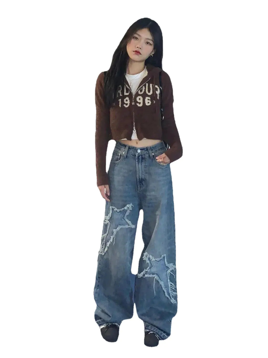 High Street Oversized Loose Fitting Women's Jeans