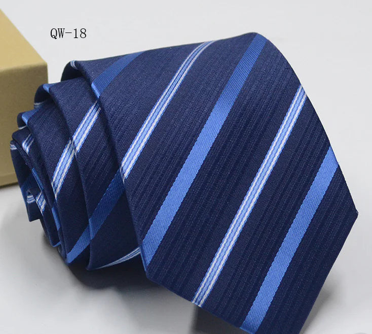 Men's Business Dress Tie - Polyester Striped Tie