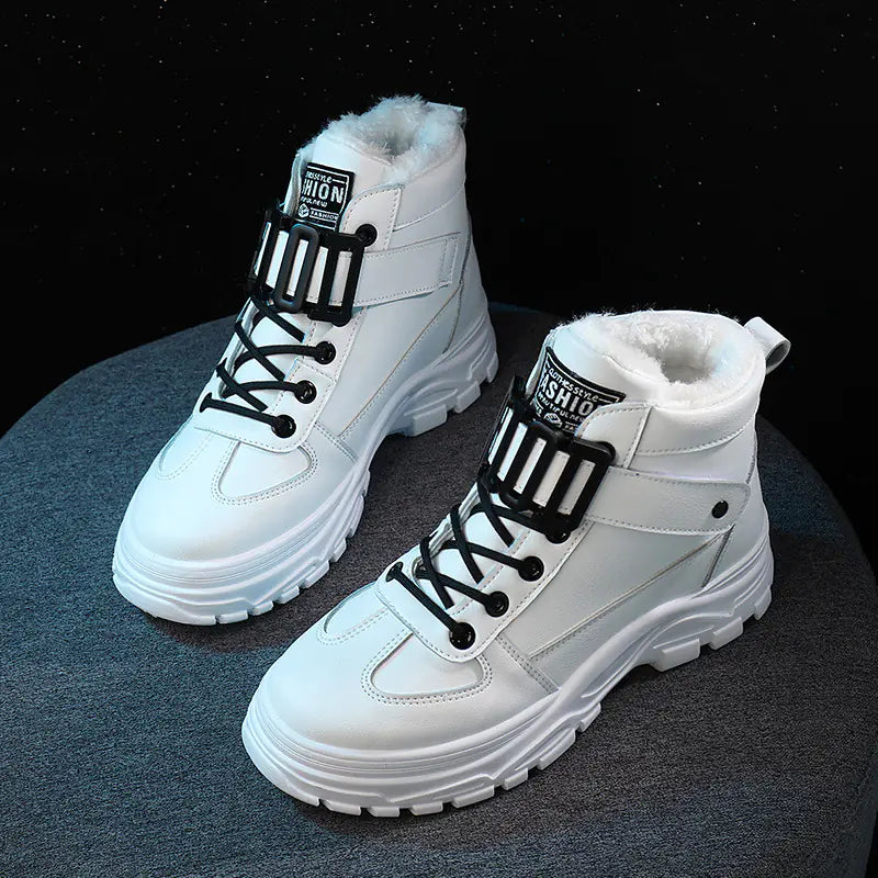 2002 Winter High-Top Women's Sneakers with Fleece