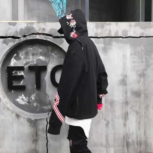 Spring Heavy Embroidery Hoodie for Men, High Street Fashion