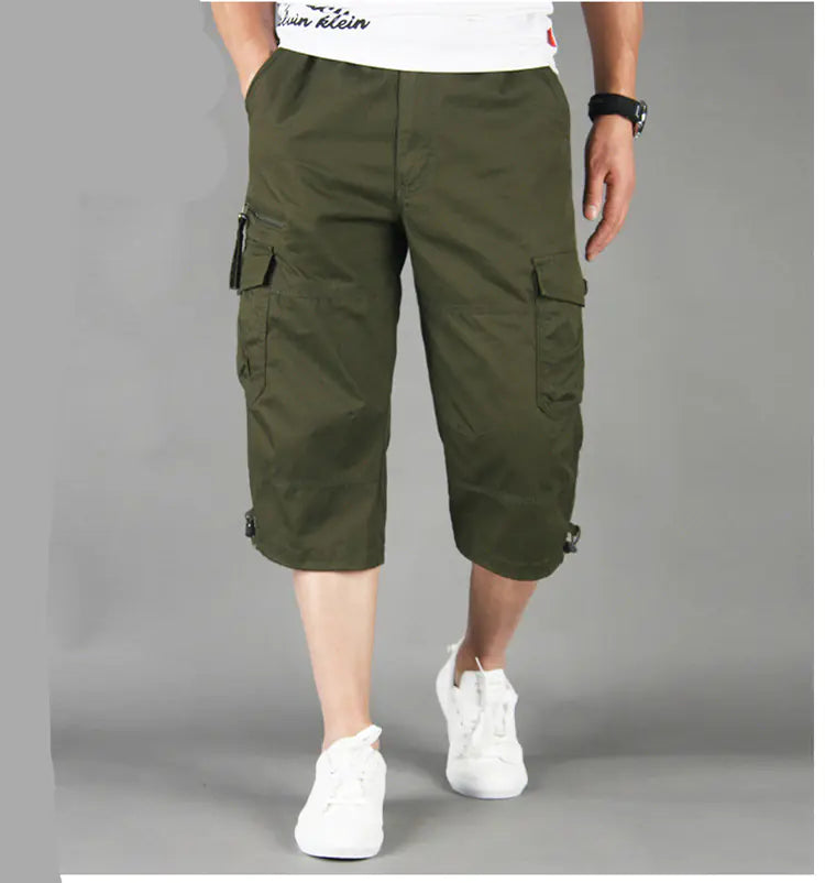 Loose Fit Multi Pocket Casual Shorts for Men