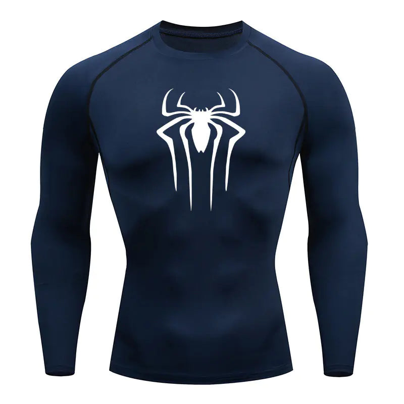 Men's Long Sleeve Fitness Shirt - Breathable Polyester T-Shirt