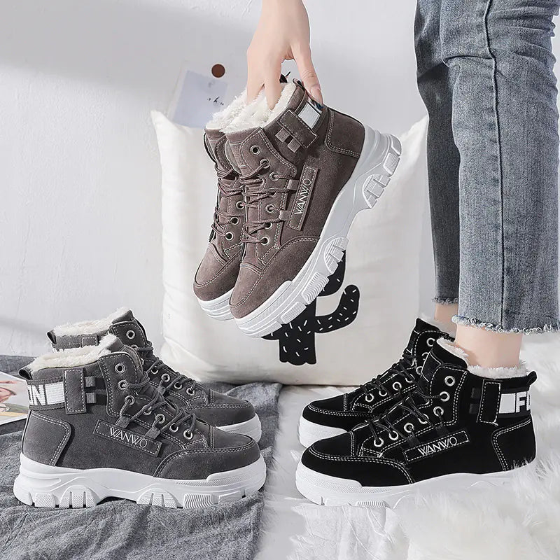 Warm Thick Casual Cotton Shoes for Men and Women
