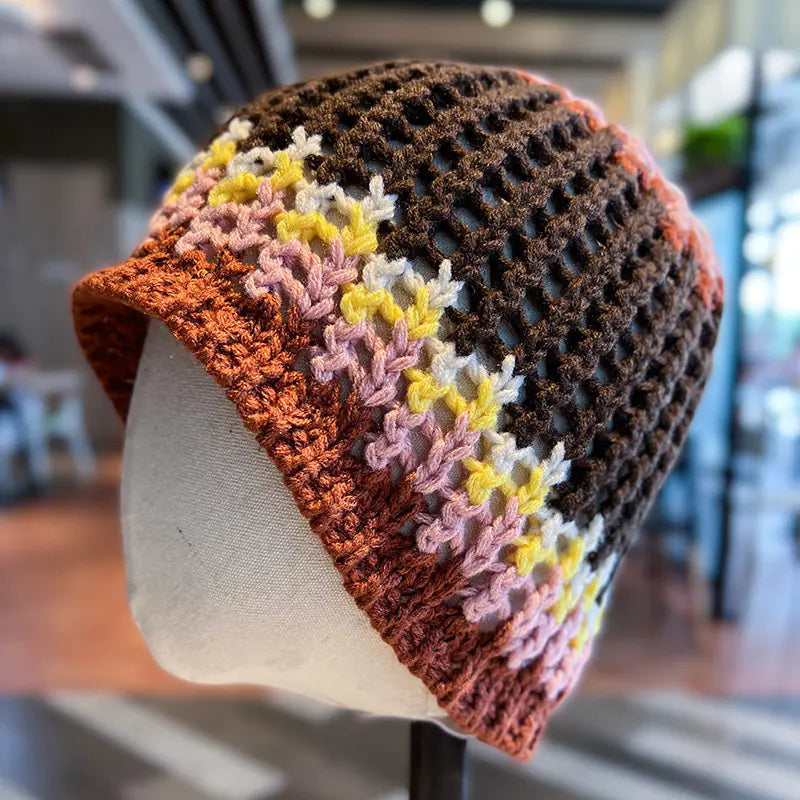 Handmade Women's Knitted Wool Earflap Cap
