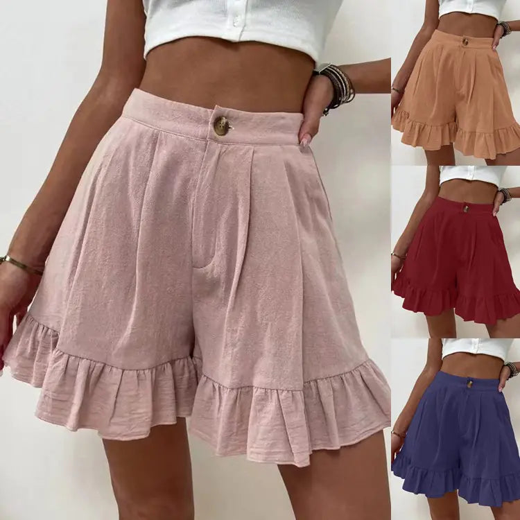 High Waist Women's Shorts - European and American Style