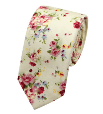 Xinclubna Korean Style Cotton Tie, 6cm Casual Print Tie