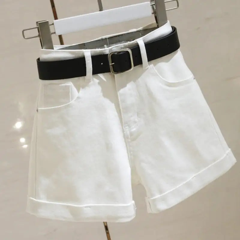 High Waist Loose Curling Women's Denim Shorts
