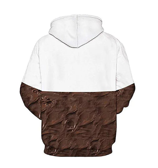 Cartoon Nutella 3D Print Long Sleeve Hoodie for Men