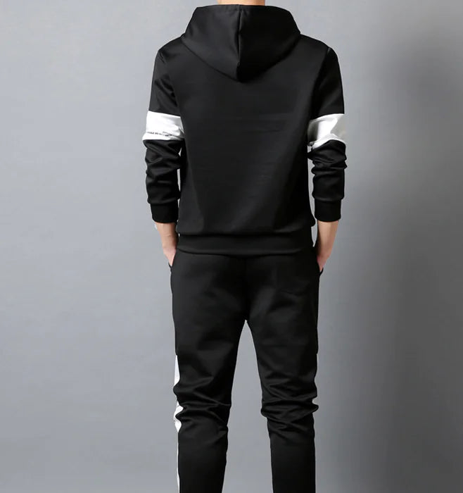 Korean Style Hoodie Set for Men - Long Sleeve Sportswear