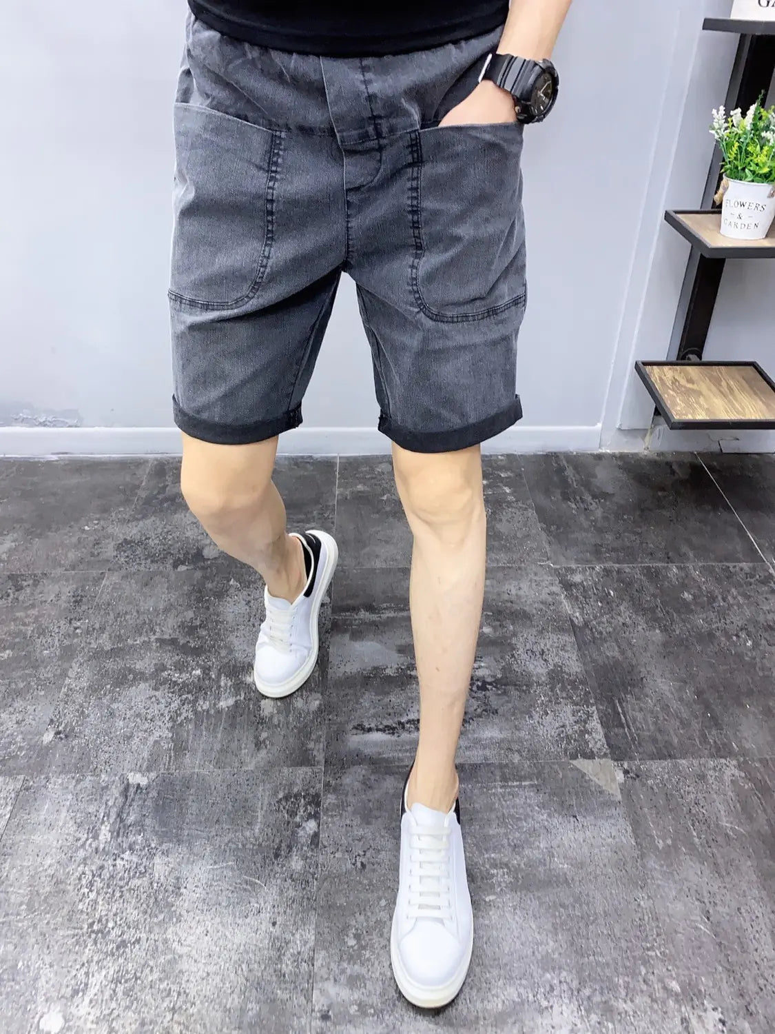 Trendy Slim Denim Shorts for Men - Summer Style