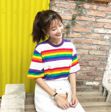 Rainbow Short Sleeve T-Shirt for Women