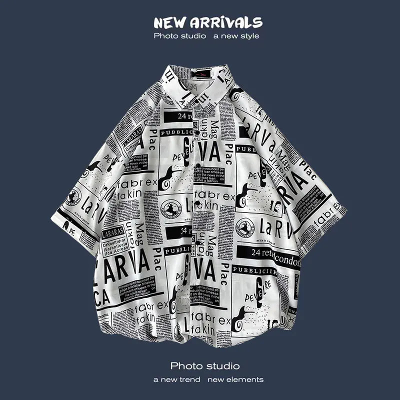 Chic Vintage Print Long Sleeve Shirt for Women
