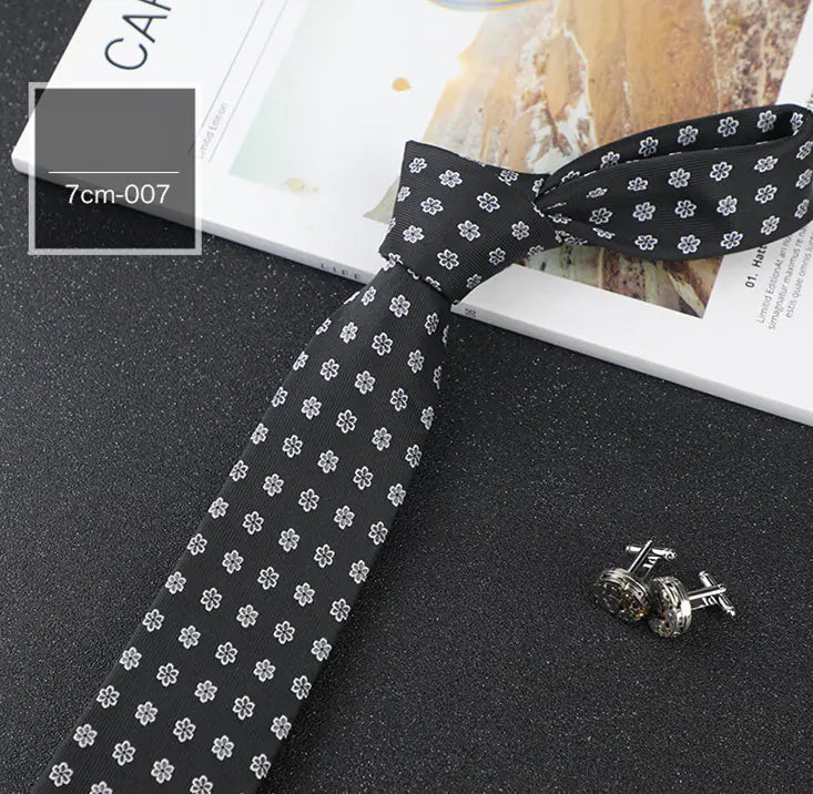 Casual Professional Striped Polyester Tie