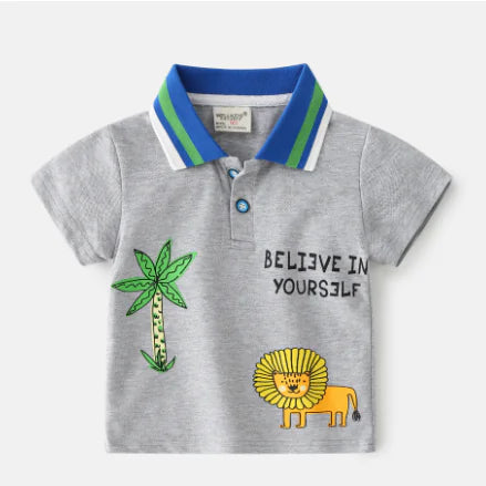 Korean Style Polo Shirt for Kids - Trendy T-Shirt