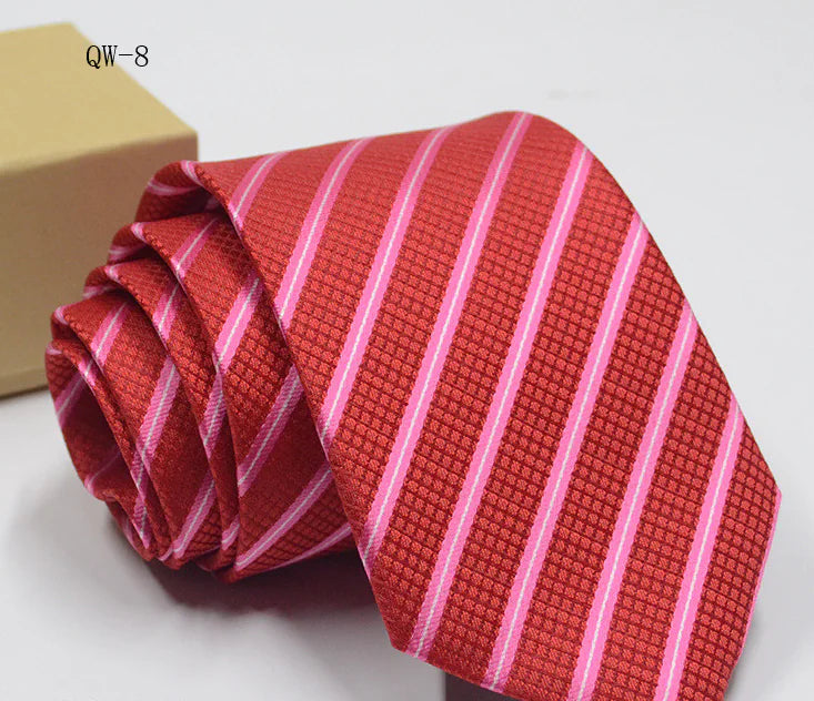 Men's Business Dress Tie - Polyester Striped Tie
