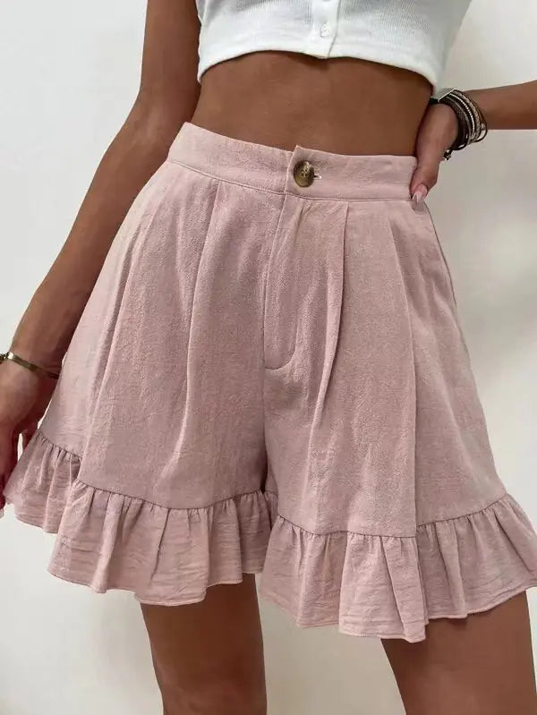 High Waist Women's Shorts - European and American Style