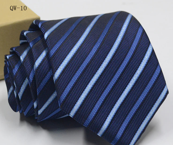 Men's Business Dress Tie - Polyester Striped Tie