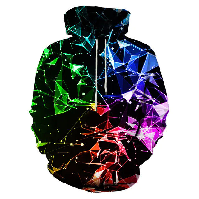 3D Snowflake Hoodie Pullover for Men and Women