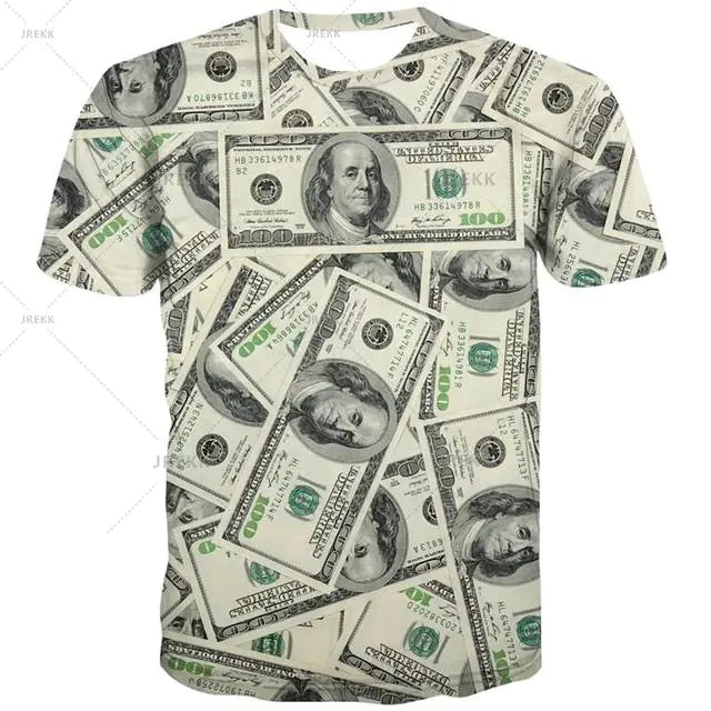 3D Printed Playing Cards T-Shirt for Men and Women