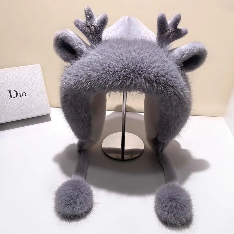 Women's Winter Plush Knitted Hat