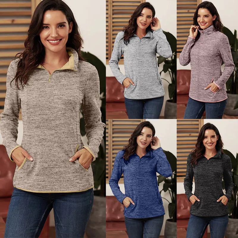 Zip Lapel Sweatshirt