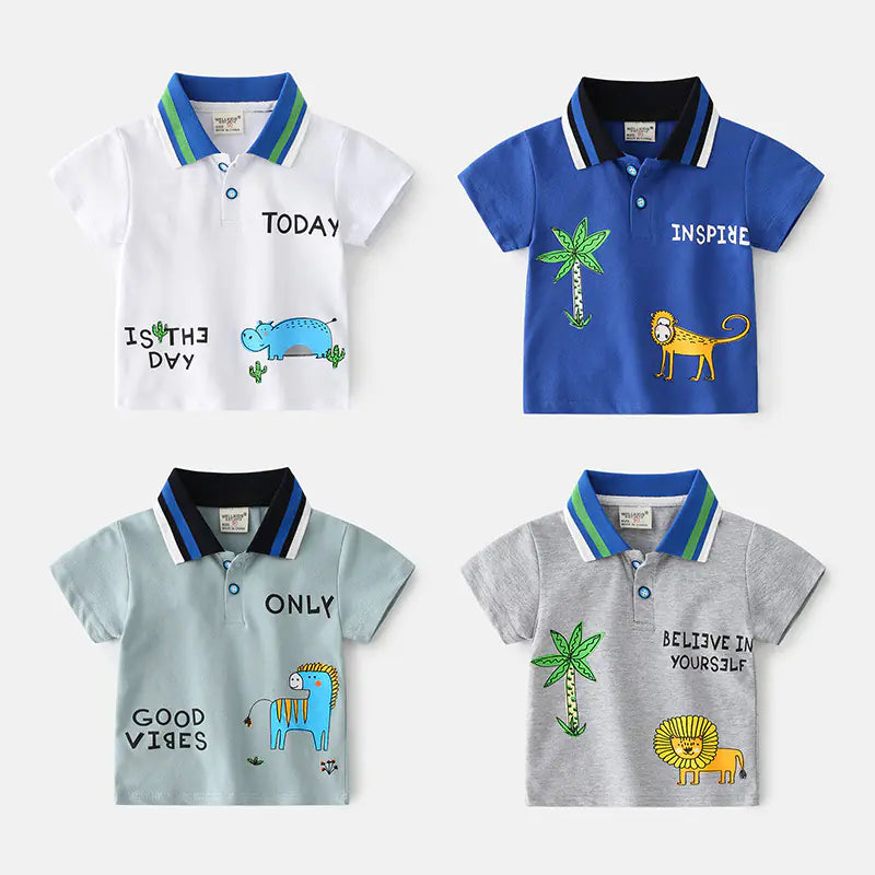 Korean Style Polo Shirt for Kids - Trendy T-Shirt