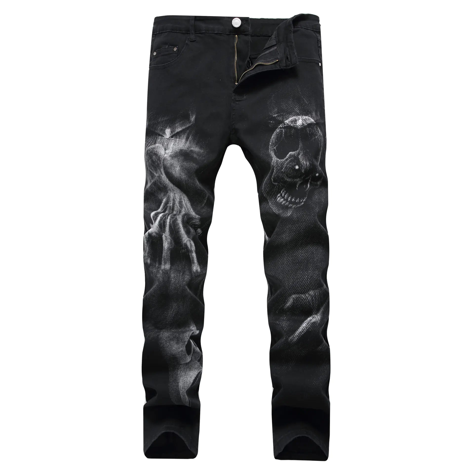 Personalized Slim 3D Pattern Men's Jeans Pants