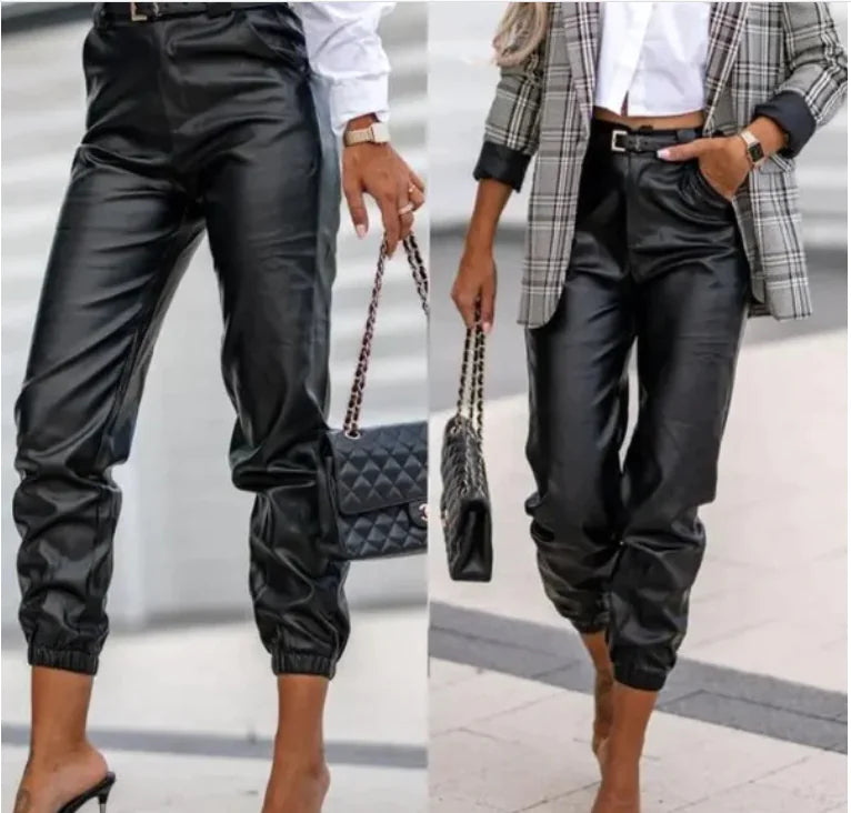 Casual PU Leather Pants for Women