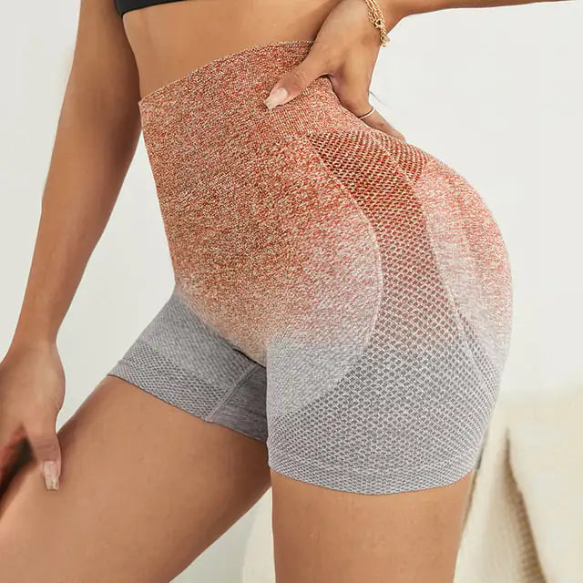 Gradient Seamless Breathable Women's Sweatproof Shorts