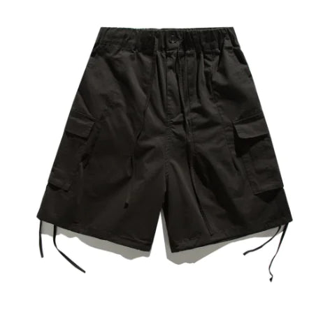 Pleated Multi-pocket Casual Shorts for Men