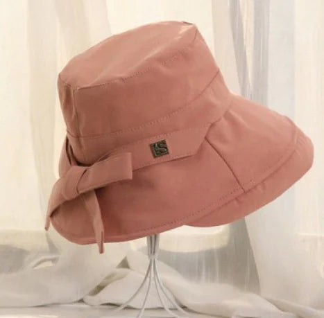 Foldable Cotton and Linen Solid Color Women's Hat