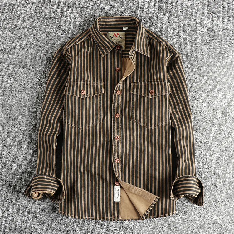 Retro Striped Men's Shirt