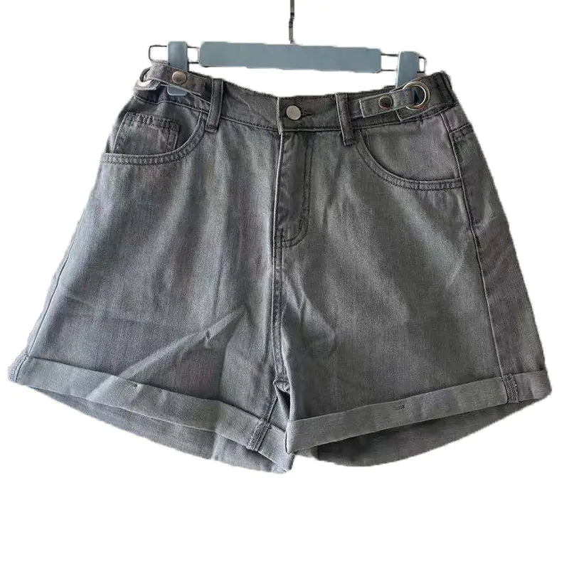 Women's Slim Elastic Waist Denim Shorts