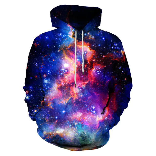 3D Snowflake Hoodie Pullover for Men and Women