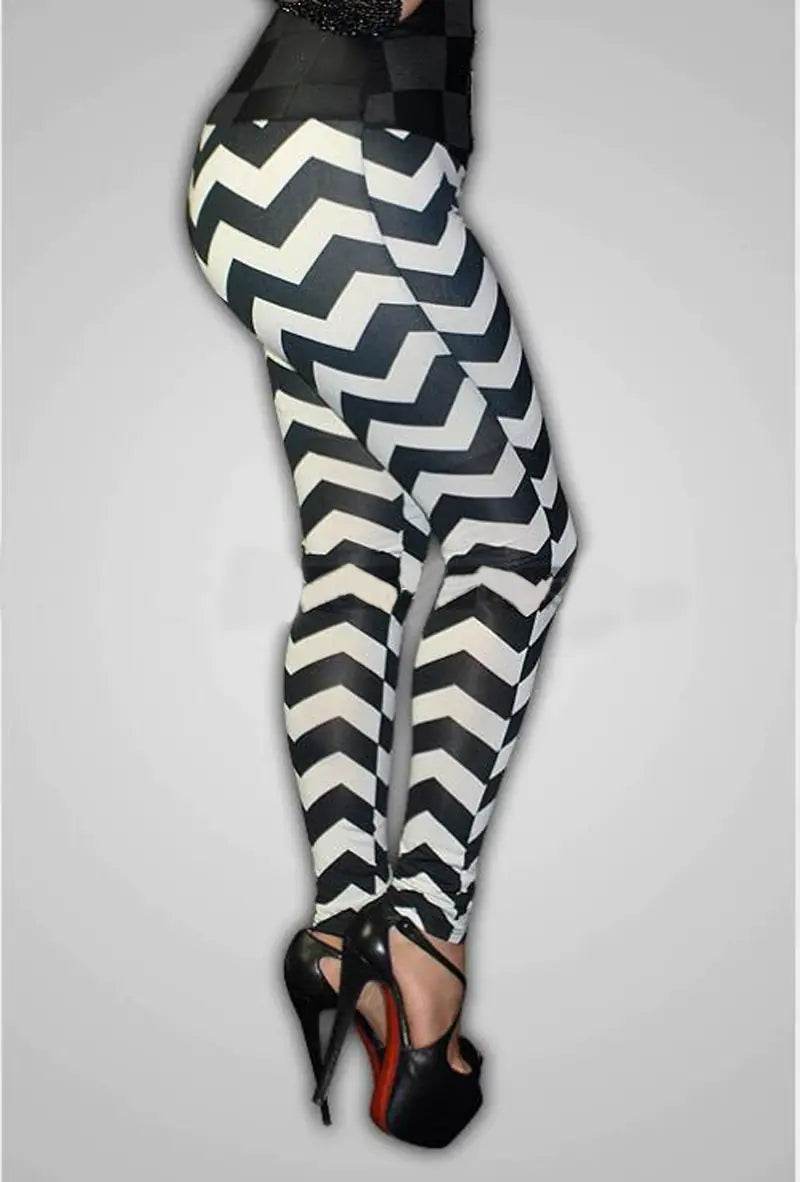 Black and White Plaid Casual Fashion Trousers