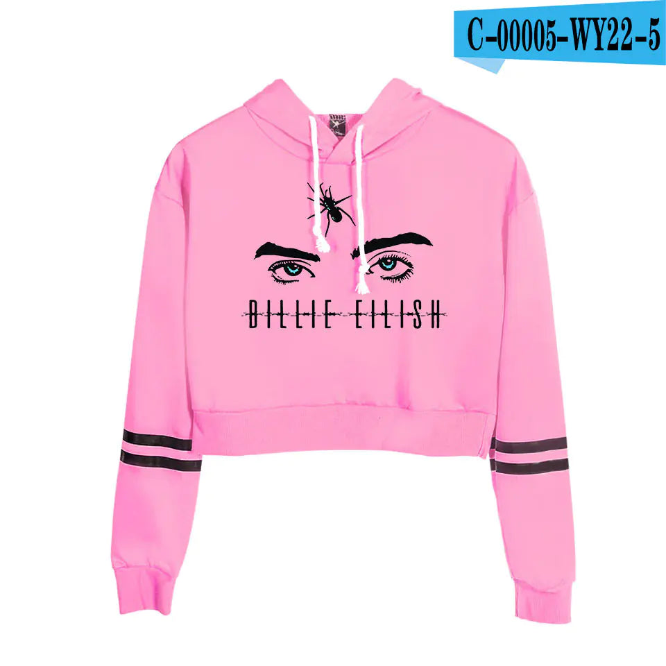 Singer Hoodie Crop Top Series for Women