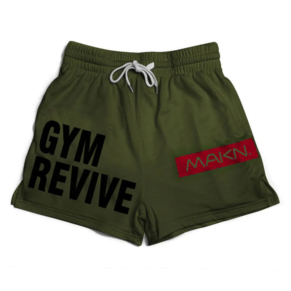 Multicolor Breathable Mesh Running Shorts for Men
