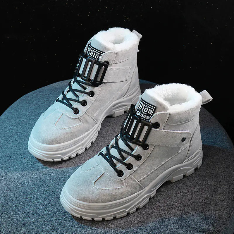 2002 Winter High-Top Women's Sneakers with Fleece