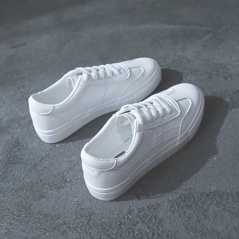 Colorful White Sneakers, Casual Style Sneakers