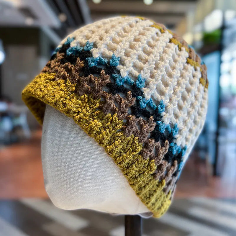 Handmade Women's Knitted Wool Earflap Cap