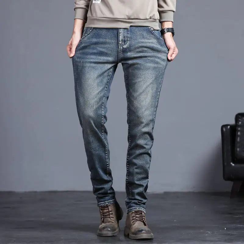 Slim Straight Stretch Washed Men's Jeans